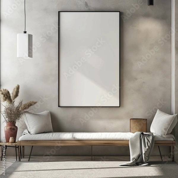 Obraz Poster frame Mockup, luxury home interior, 3d render