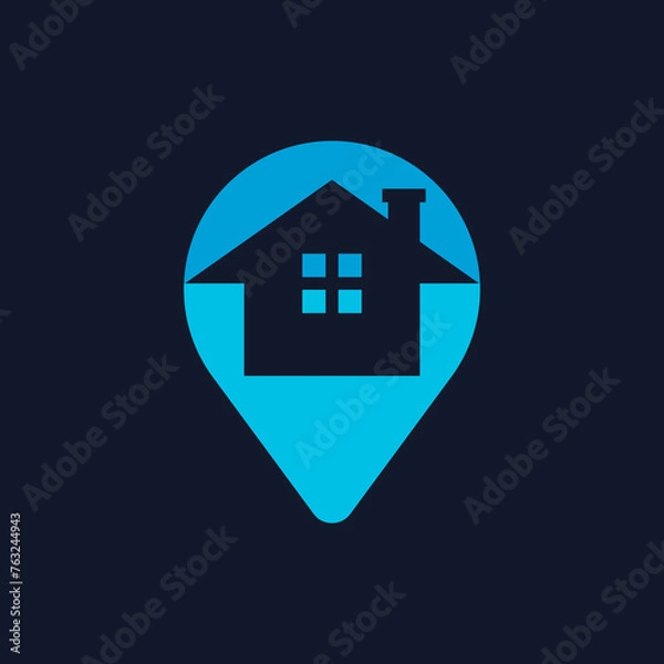 Obraz House location logo design template
