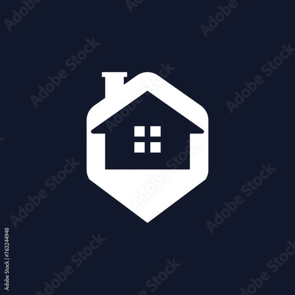 Obraz House location logo design template