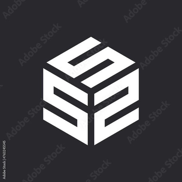 Obraz Abstract hexagon letter S logo design template