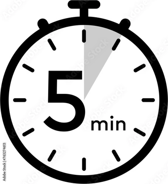Obraz stopwatch 5 minutes