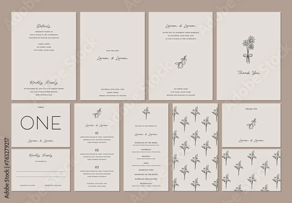 Obraz Elegant Minimalist Wedding Collection