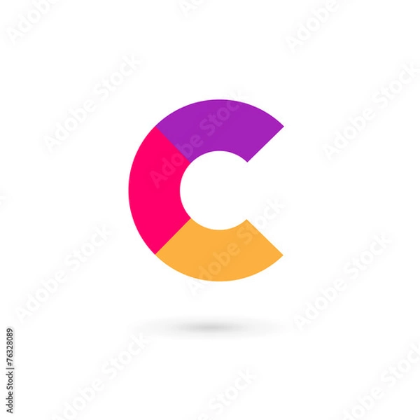 Fototapeta Letter C logo icon design template elements