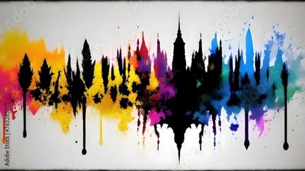 Obraz abstract watercolor background with splashes