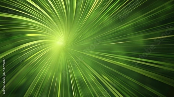 Obraz An invigorating green burst radiating energy, ideal for concepts of vitality, renewal, and growth.