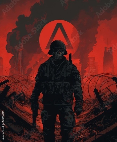 Fototapeta Robotic cyber attack