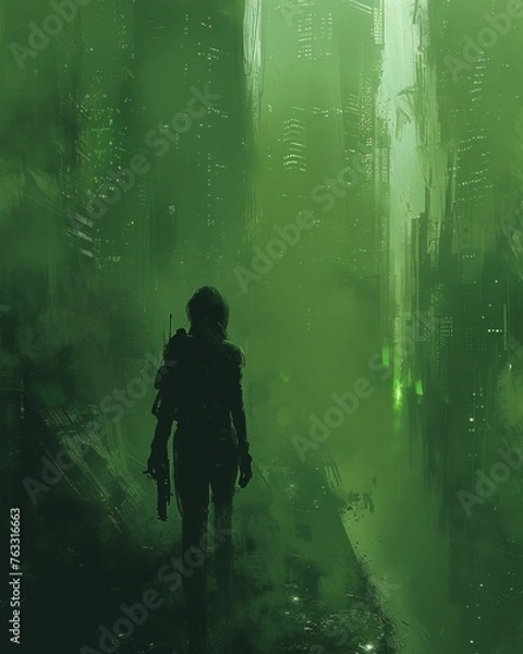 Fototapeta Robotic cyber attack