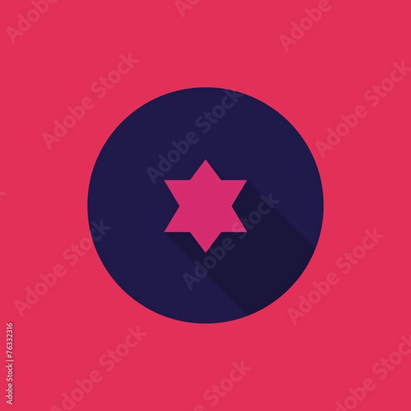 Obraz Jewish Flat Icon