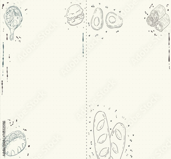 Fototapeta Illustration vector to do list template notebook noe sticky
