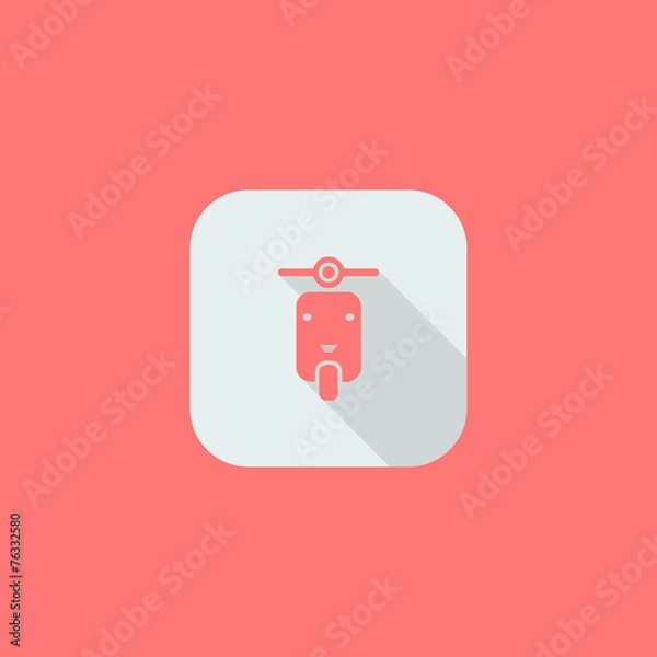 Obraz Motorcycle Flat Icon