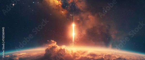 Fototapeta Space exploration - rocket launch