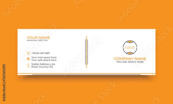 Obraz Corporate business email signature template