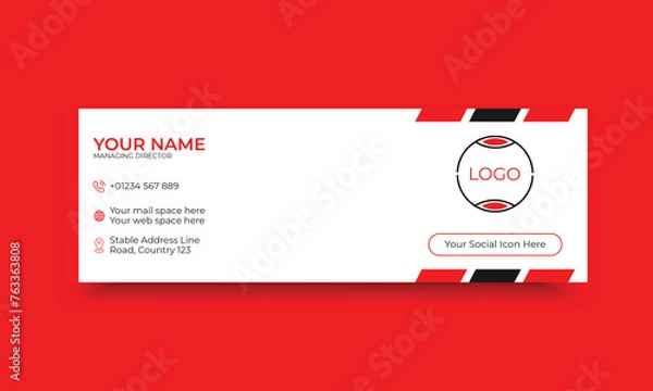 Obraz Corporate business email signature template