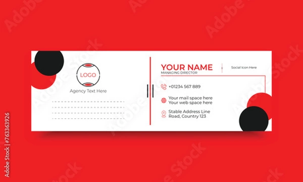 Fototapeta Corporate business email signature template