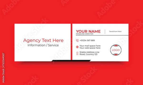Obraz Corporate business email signature template
