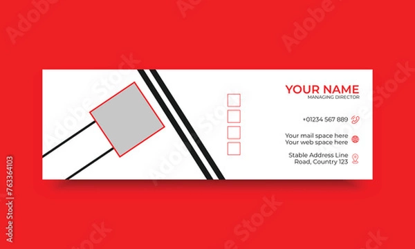 Obraz Corporate business email signature template