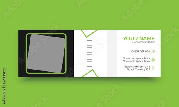Obraz Corporate business email signature template