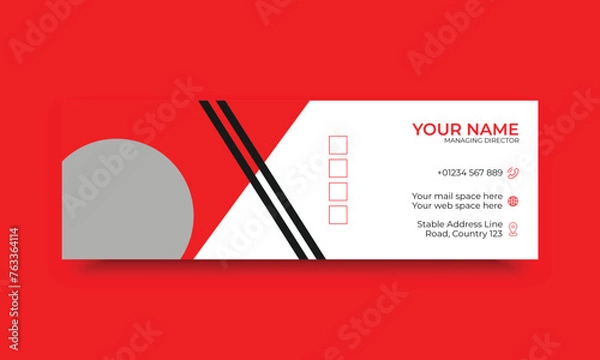 Obraz Corporate business email signature template