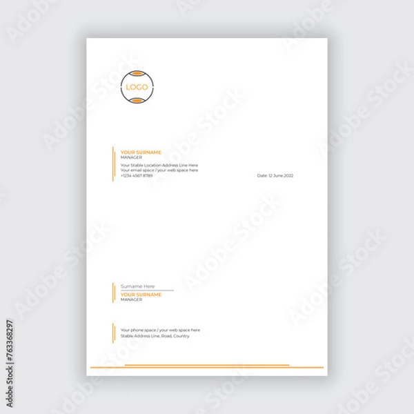 Obraz Abstract business letterhead template