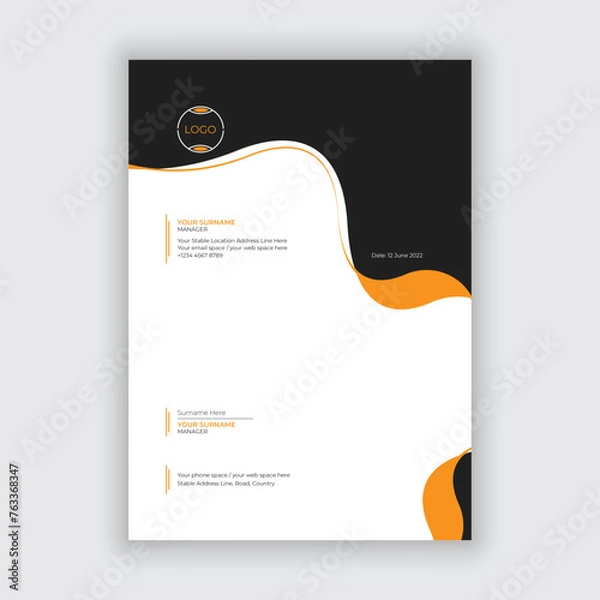 Obraz Abstract business letterhead template