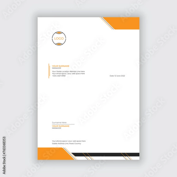 Obraz Abstract business letterhead template