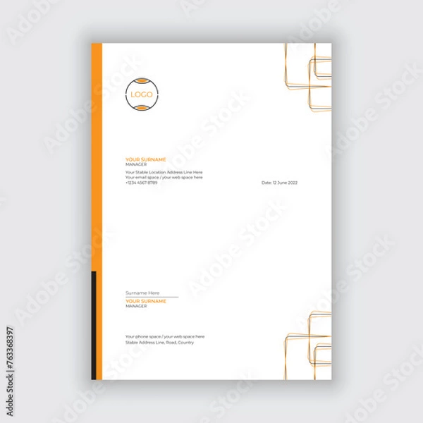 Obraz Abstract business letterhead template