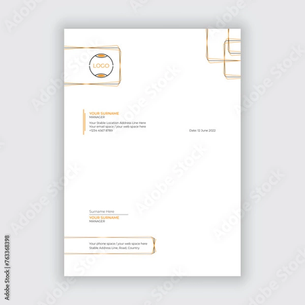 Obraz Abstract business letterhead template