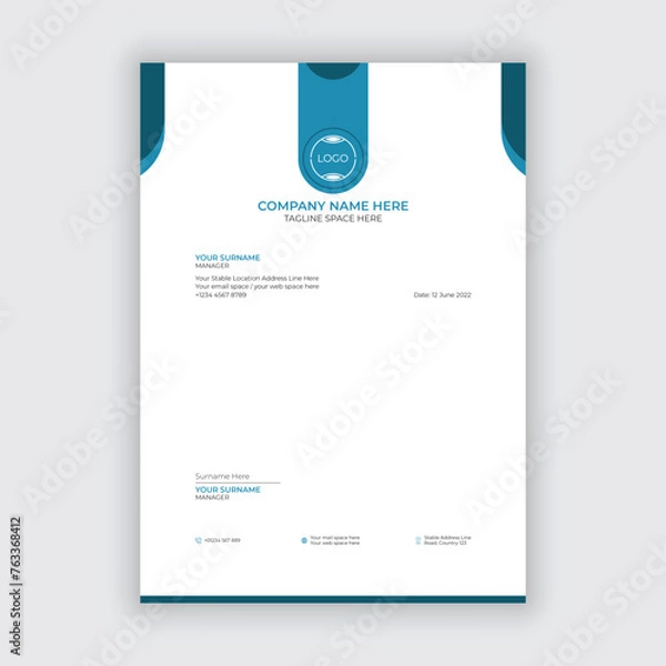 Obraz Abstract business letterhead template