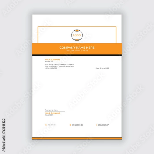 Obraz Abstract business letterhead template