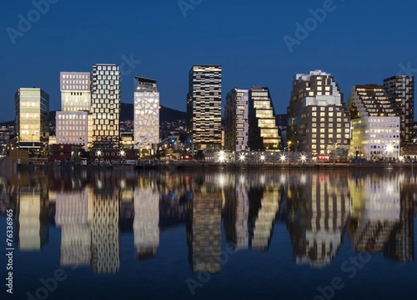 Obraz Oslo Skyline nocą 2015