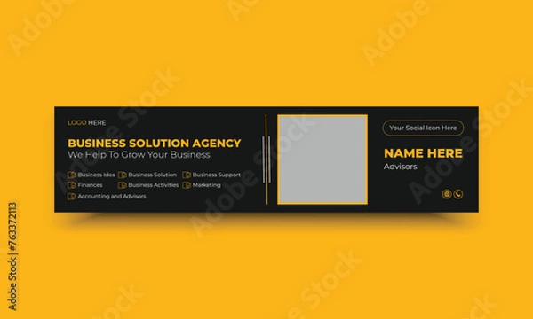 Obraz Business marketing  LinkedIn web banner template

