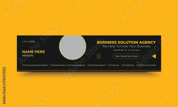 Obraz Business marketing  LinkedIn web banner template
