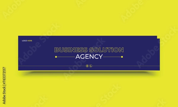 Obraz Business marketing  LinkedIn web banner template
