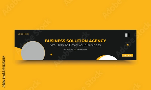 Obraz Business marketing  LinkedIn web banner template
