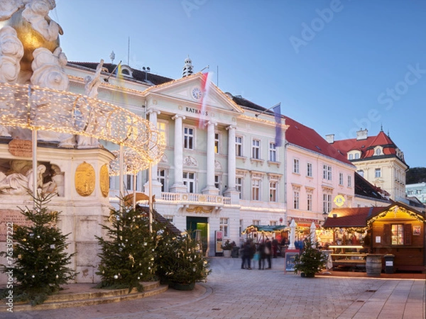 Fototapeta Advent, Hauptplatz, Baden bei Wien, Niederösterreich, Österreich