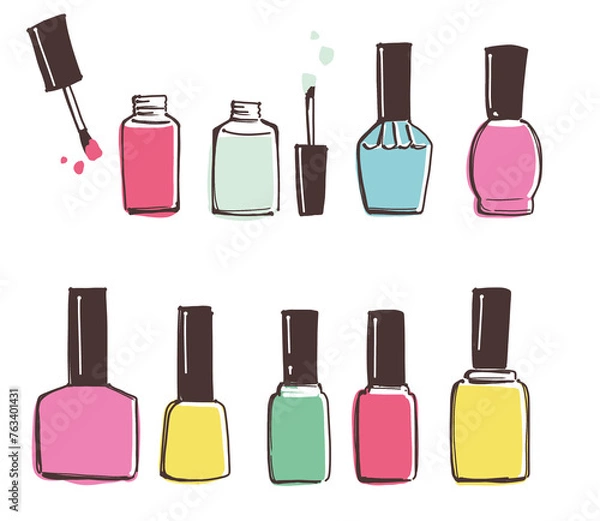 Fototapeta nail polish set