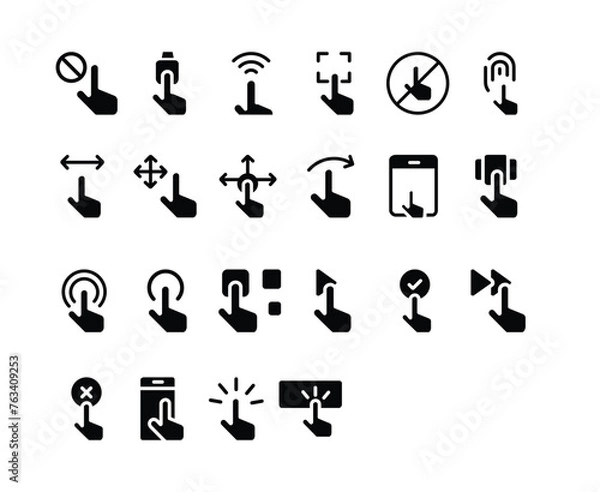 Fototapeta Hand Gesture icons pack