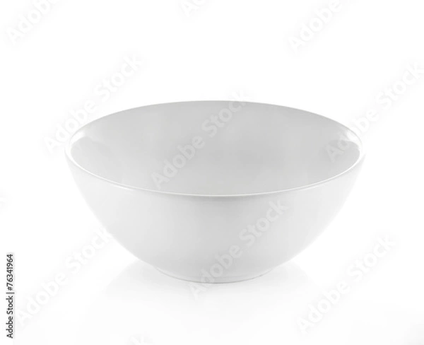 Fototapeta white bowl isolated