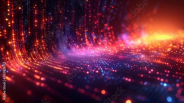 Fototapeta Sound wave rhythm background, technology concept, futuristic digital innovation background vector illustration .
