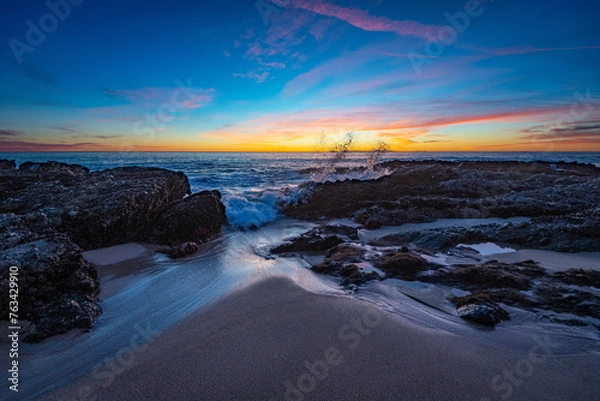 Obraz Colorful California Beach Sunset