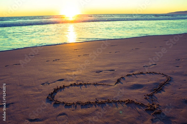 Obraz Heart on the beach