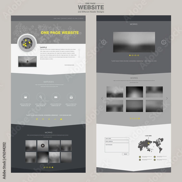 Fototapeta elegant one page website design template