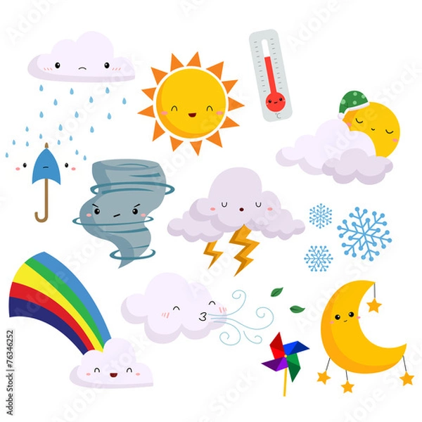 Obraz weather vector set (no background)
