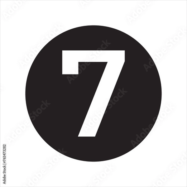 Fototapeta Number icon design, counting number icon vector. Template illustration vector elements for web design or study posters
