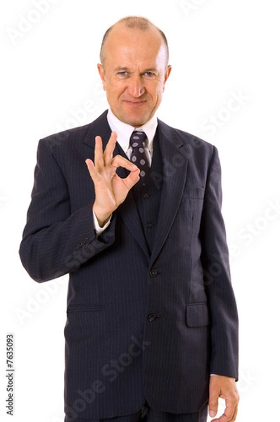 Fototapeta businessman showing ok sign