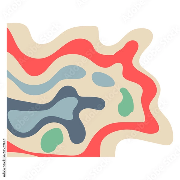 Fototapeta Corner Liquid Topography