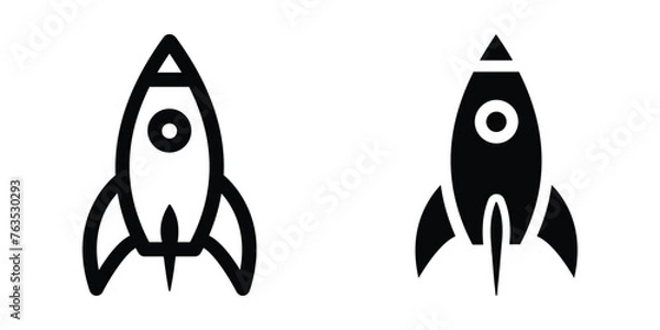 Obraz Rocket icon. flat illustration of vector icon