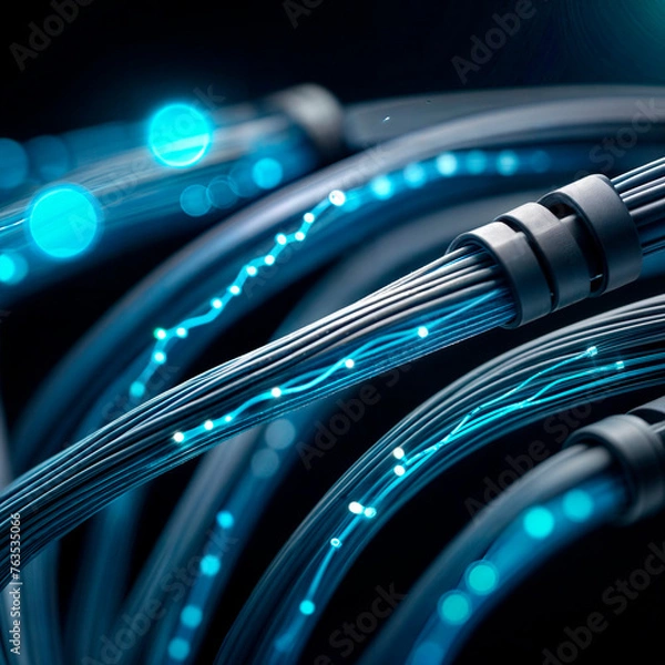 Obraz Internet optical fiber cables, technology, future