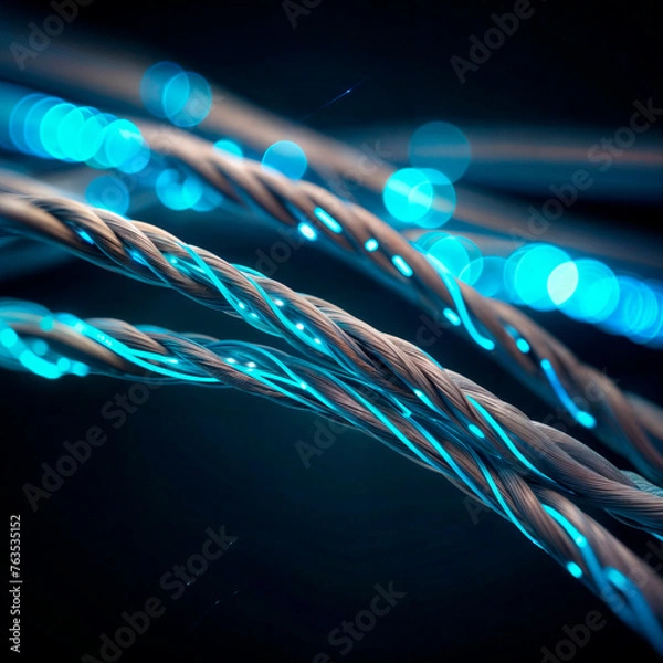 Obraz Internet optical fiber cables, technology, future