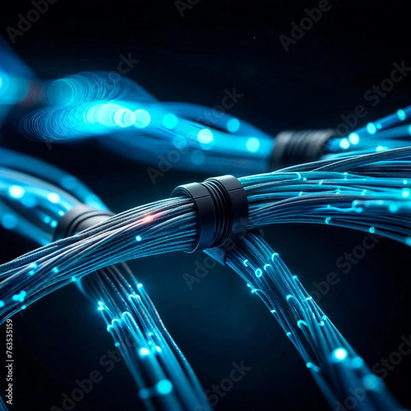 Obraz Internet optical fiber cables, technology, future